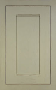 Example of an inset-style cabinet door
